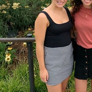 Urban Outfitters Black and White gingham Mini Skirt